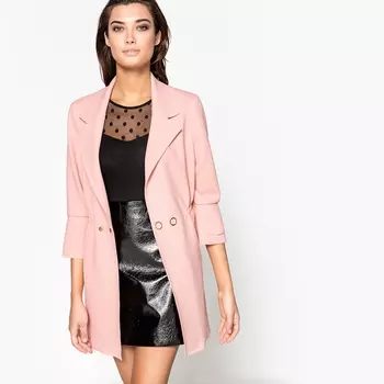 Жакет с двубортной застежкой и оригинальными рукавами