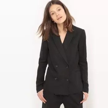 Жакет с перекрестным покроем, из льна