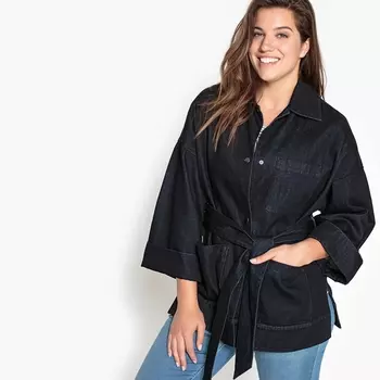 Жакет широкий из денима