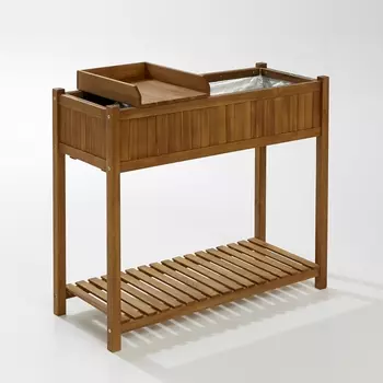 Жардиньерка со съемным поддоном и полкой