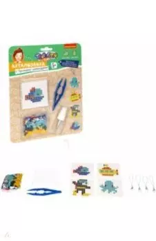 Аквамозаика с бусинами-цилиндрами. Подводное путешествие