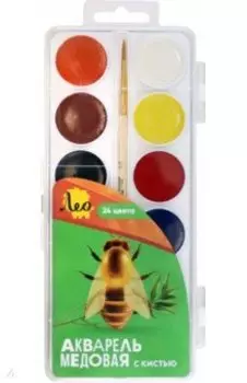 Акварель медовая, 24 цвета