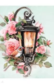 Алмазная мозаика Фонарь в цветах