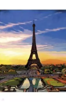 Алмазная мозаика Эйфелева башня, без подрамника , 40х50 см