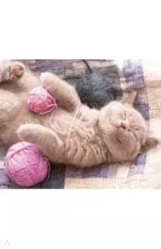 Мозаика алмазная Котенок с клубком