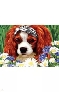 Алмазная мозаика Маленький спаниель