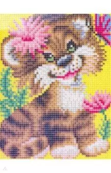 Алмазная мозаика Милый тигрёнок