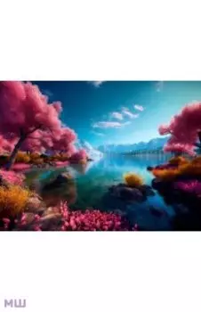 Алмазная мозаика Озеро в горах