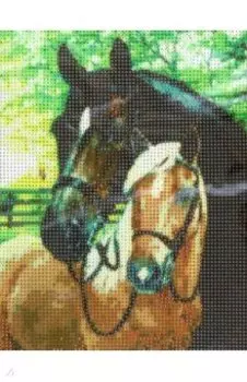 Алмазная мозаика Пара коней