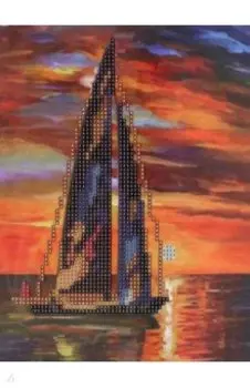 Алмазная мозаика Парусник, с мольбертом