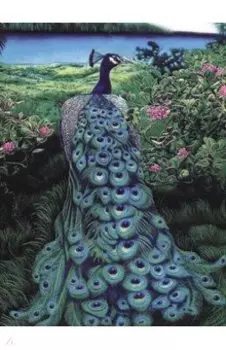 Алмазная мозаика Павлин, со светящимися стразами