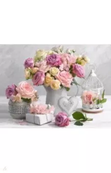 Алмазная мозаика Розовый букет