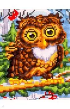 Алмазная мозаика Сова на ветке