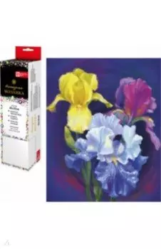 Алмазная мозаика Таинственные ирисы, без подрамника