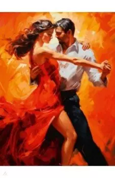 Алмазная мозаика Танго вдвоём, с подрамником