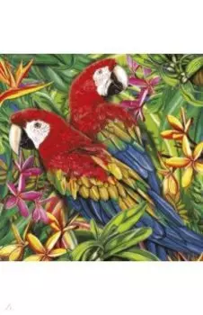Алмазная мозаика Тропические птицы, без подрамника