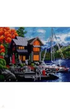 Алмазная мозаика Яхта у красивого дома