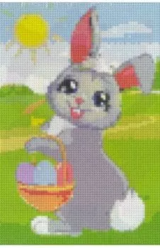 Алмазная мозаика Зайка на лужайке