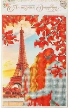 Алмазная вышивка с частичным заполненением Париж