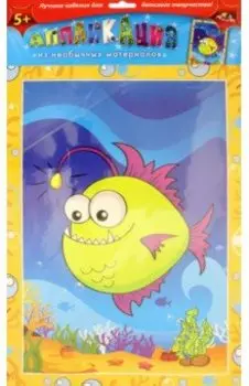 Аппликация из необычных материалов. Рыбка