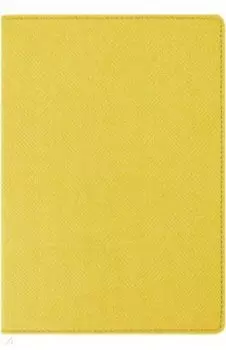 Бизнес-блокнот 128 листов, линия "Tweed" под ткань, желтый (110967)