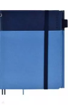 Бизнес-органайзер 80 листов, 19x23,2 см, ТЕМНО-СИНИЙ + СИНИЙ (50317)