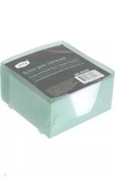 Блок для записей 90*90*50 мм, полупрозрачный мятный (84306)