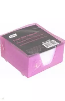 Блок для записей 90*90*50 мм, полупрозрачный розовый (84307)