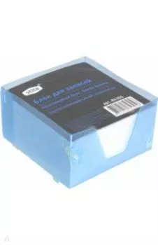 Блок для записей 90*90*50 мм, полупрозрачный синий (84305)
