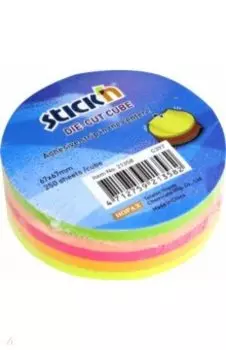 Блок для записей Круг, самоклеящийся, 250 листов, 5 неоновых цветов