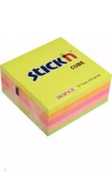 Блок для записей, самоклеящийся, 400 листов, 5 неоновых цветов