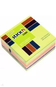 Блок для записей самоклеящийся (400 листов, 76x76 мм, неон+пастель, 5 цветов) (21537)