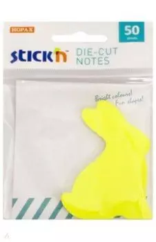 Блок для записей самоклеящийся 50 листов, желтый кролик (21772)