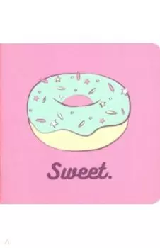 Блокнот 40 листов, 17*17 см, нелинованный "Sweet. Розовый" (N1516)