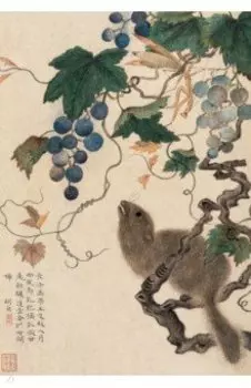 Блокнот Белка, виноград, богомолы