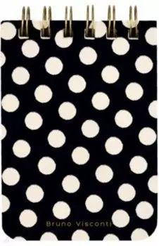 Блокнот Black&White.Горошек белый, А7, 100 листов, линия