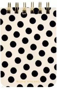 Блокнот Black&White.Горошек черный, А7, 100 листов, линия