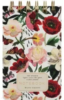 Блокнот Cute Journal. Пионы, 100 листов, линейка, A6-