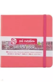 Блокнот для зарисовок Art Creation, 80 листов, 12х12 см., коралловый