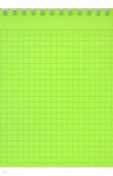 Блокнот Line Neon, зеленый, А6, 80 листов, клетка