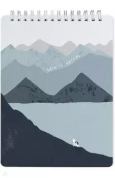 Блокнот на спирали Mountains озеро, 80 листов, А5, клетка