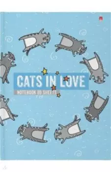 Блокнот-престиж Cats in love, А6, 80 листов, клетка