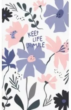 Блокнот Sentiment. Синие цветы, 48 листов, линия