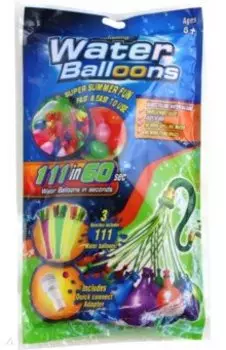 Бомбочки водяные 111 штук, с адаптером