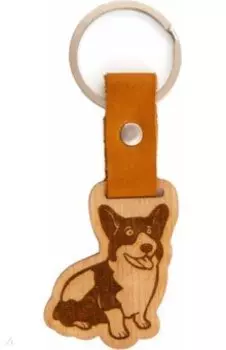 Брелок деревянный Корги