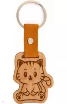 Брелок деревянный Кот