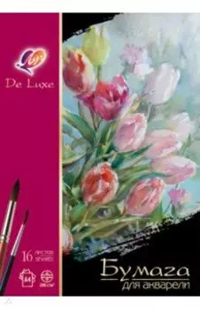 Бумага для акварели Люкс, А4, 16 листов