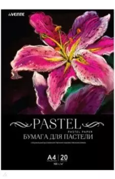 Бумага для пастели, А4, 20 листов, черная
