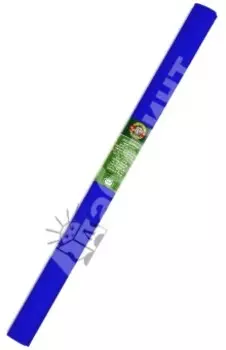 Бумага гофрированная, в рулоне, синяя