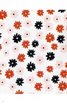 Бумага упаковочная Черные и красные цветы